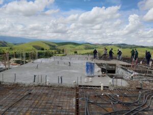 Concretagem da laje cobertura do 13° pavimento